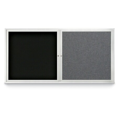United Visual Products Corkboard, 36"x36", Dark Spruce/Bronze UV436HPLUS-BRONZE-DRKSPR